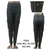 Spodnie Skórzane damskie     FD03  Roz  S-4XL  1 kolor  
